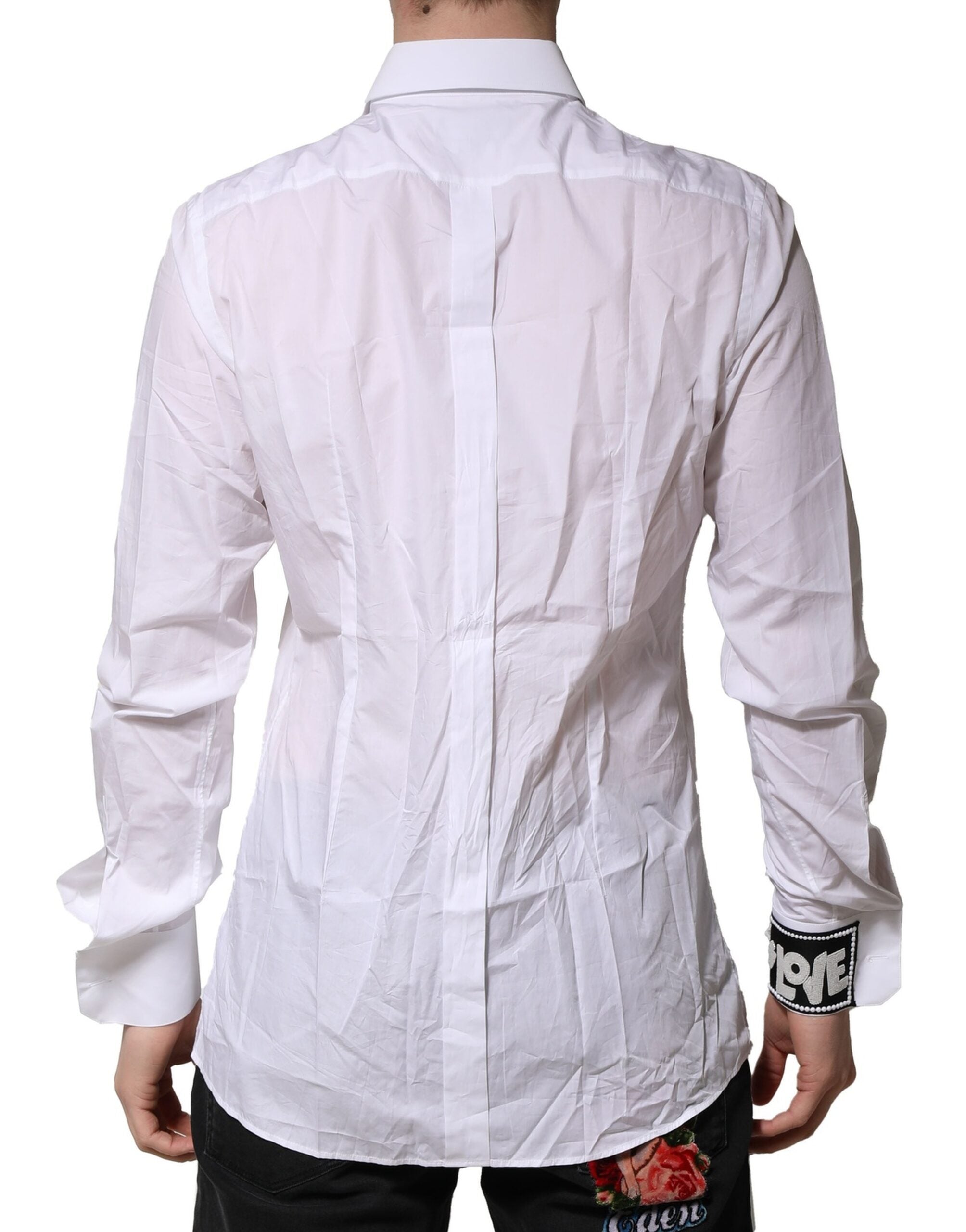 White GOLD Cotton Men Dress Formal Shirt - ventzia