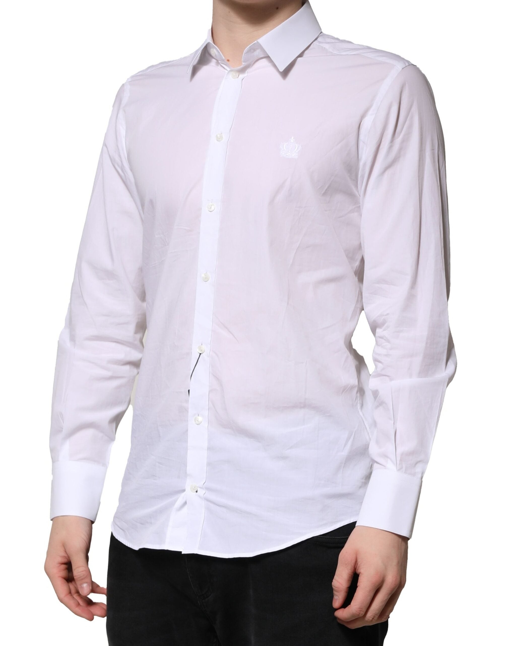 White MARTINI Long Sleeves Men Formal Shirt - ventzia