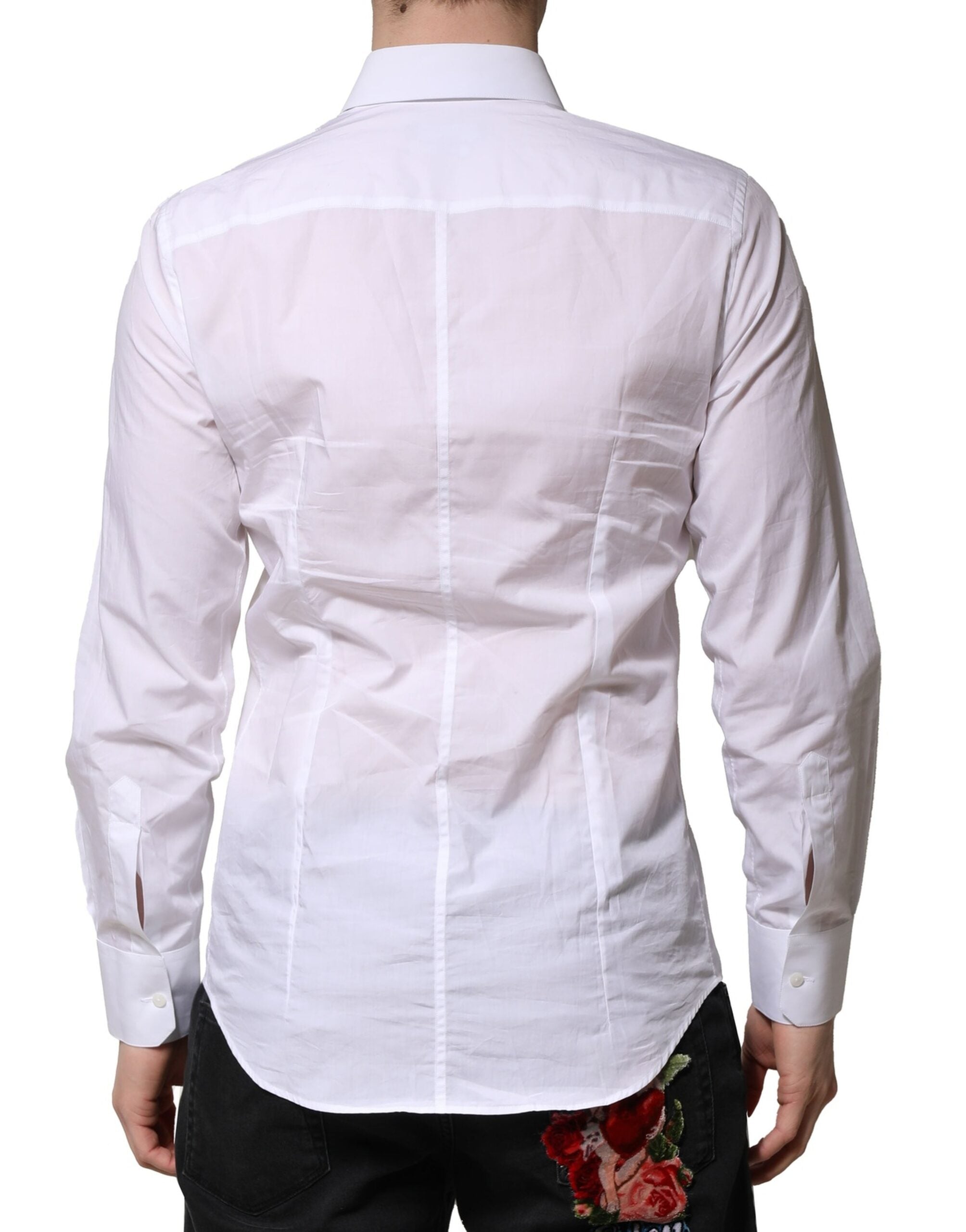 White MARTINI Long Sleeves Men Formal Shirt - ventzia