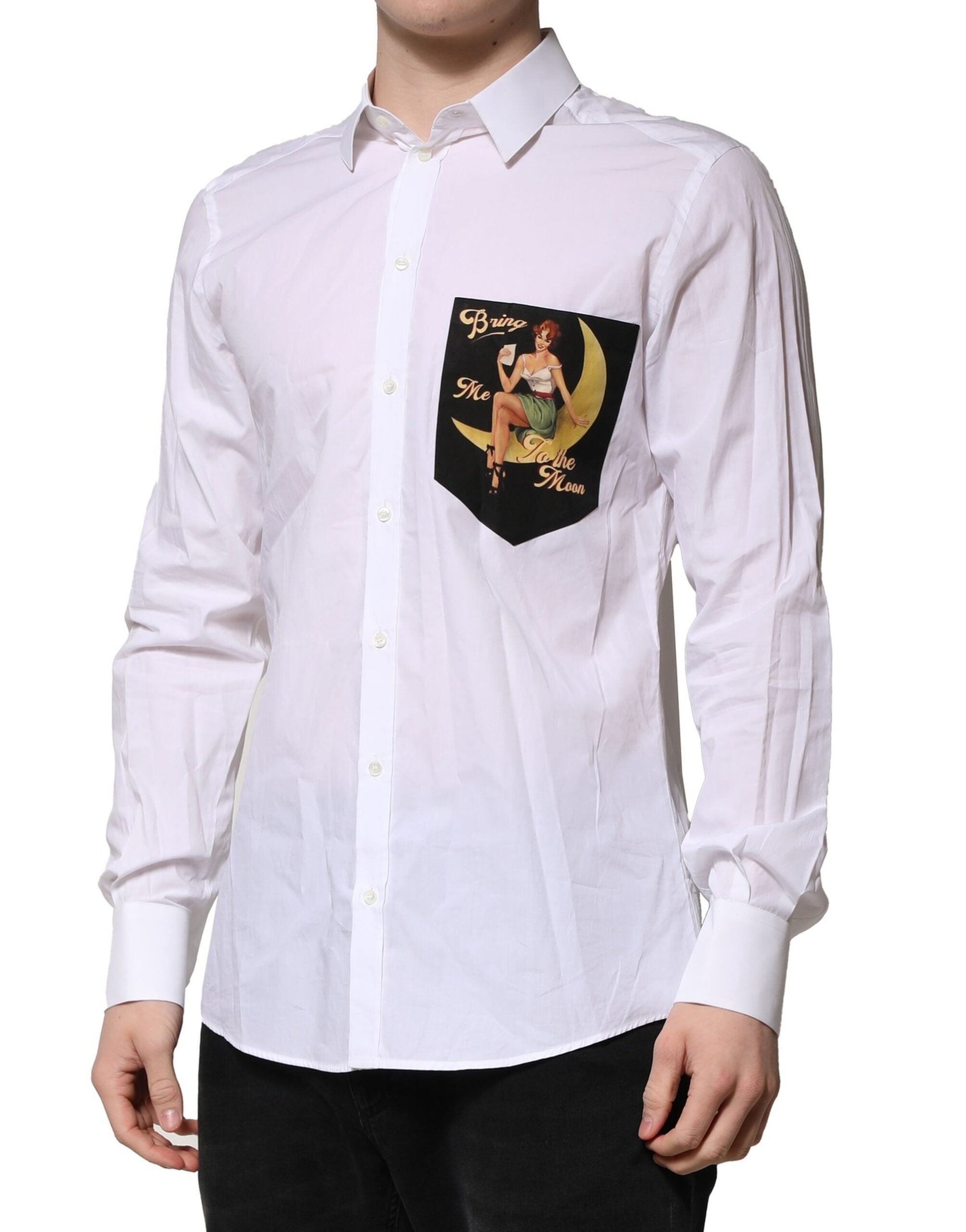 White MARTINI Long Sleeves Men Formal Shirt - ventzia