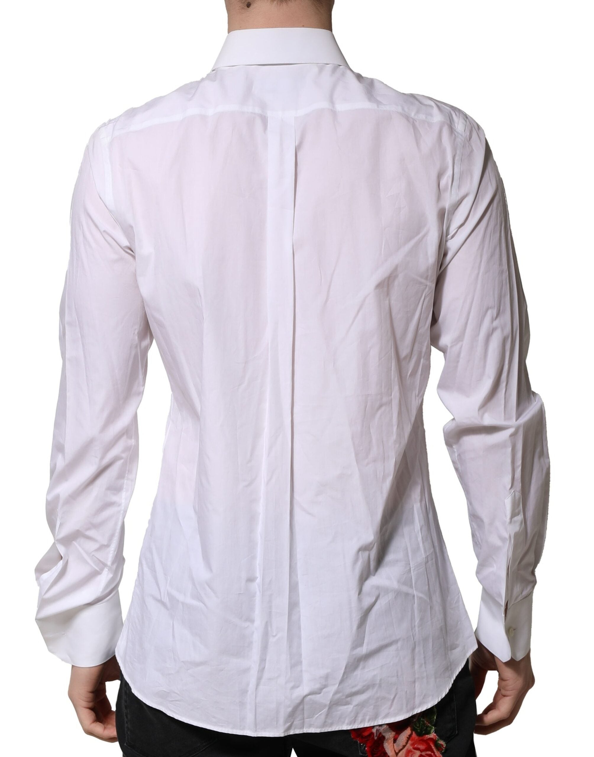 White MARTINI Long Sleeves Men Formal Shirt - ventzia