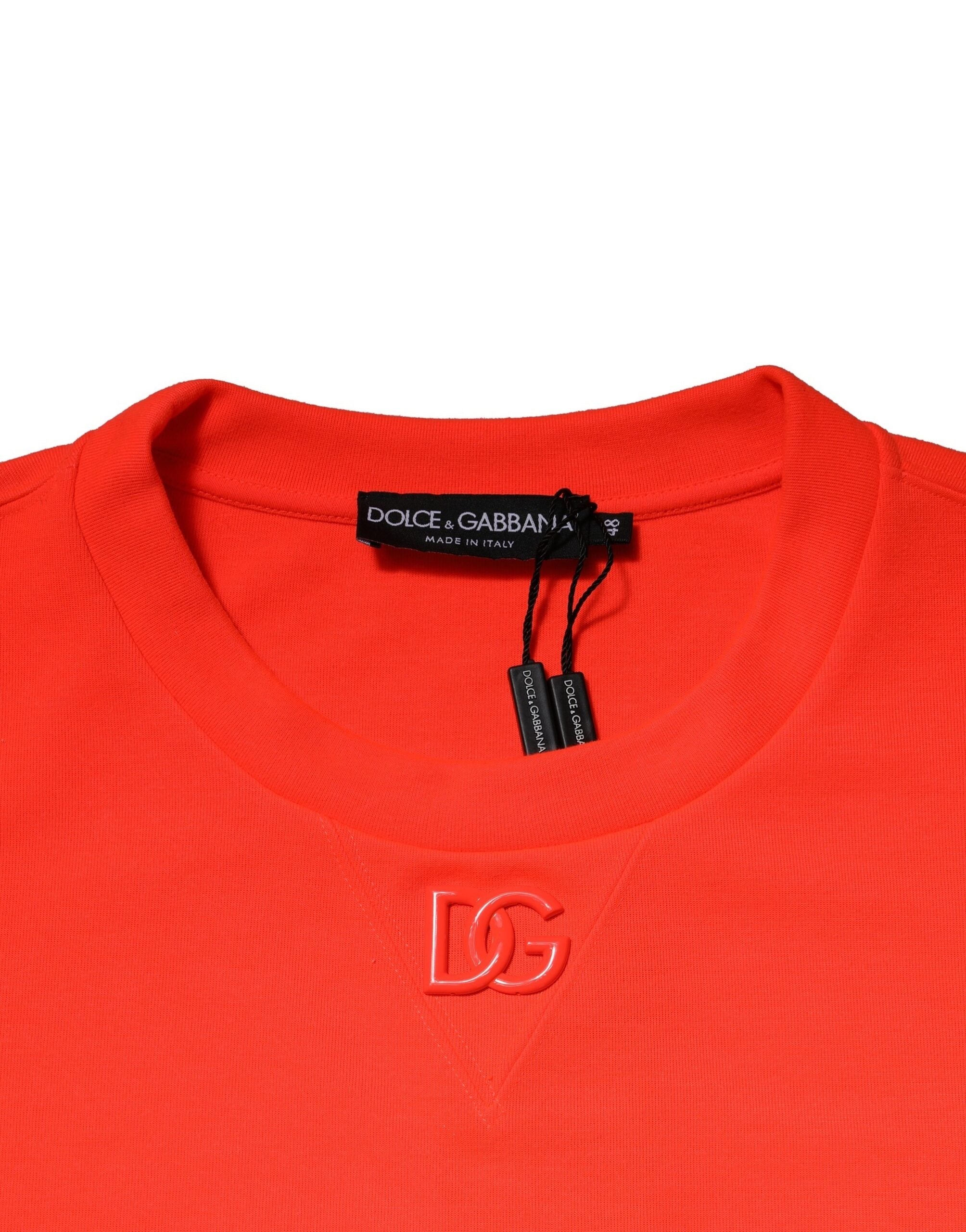 Orange Polyester DG Logo Sweatshirt Sweater - ventzia