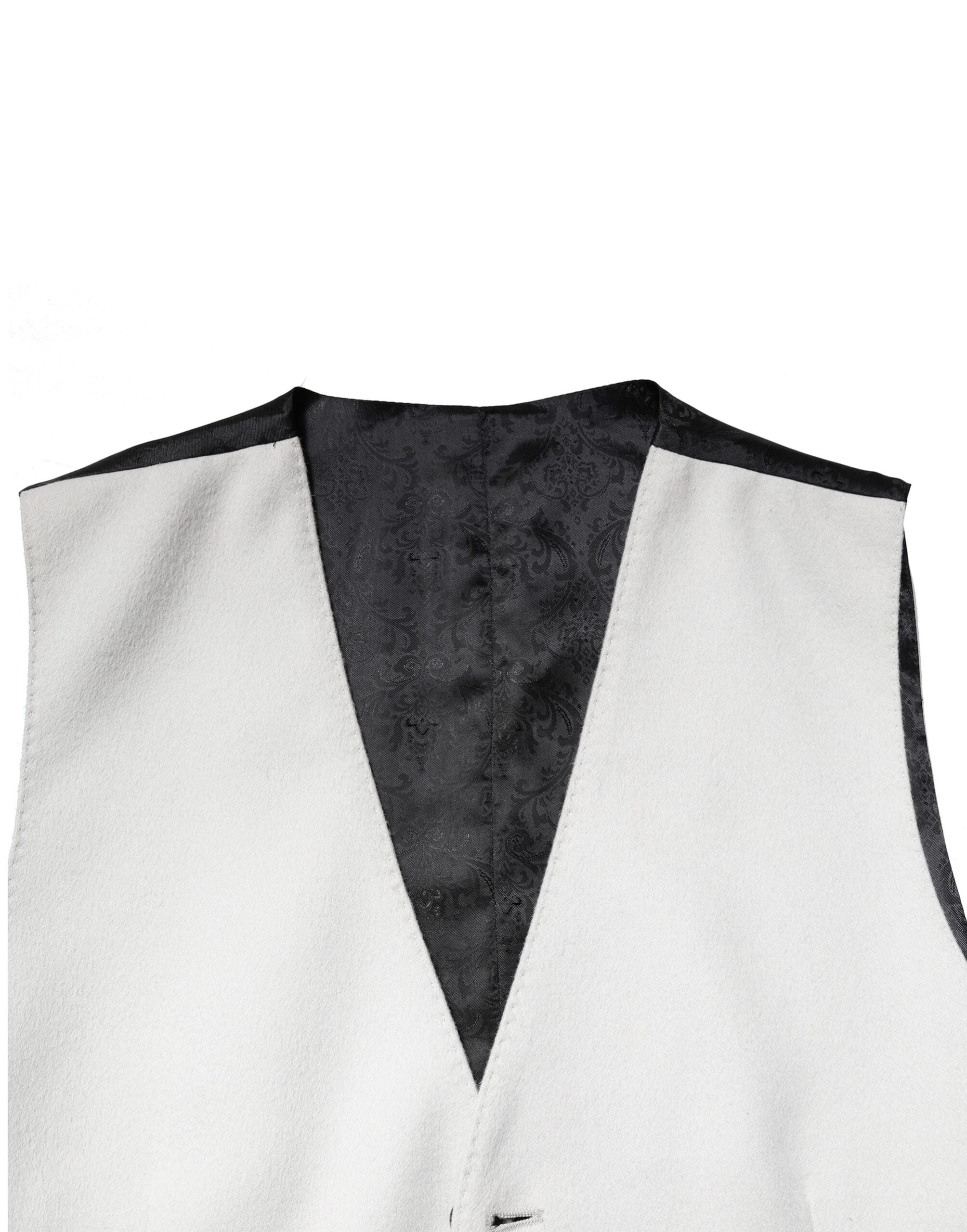 Gray Wool Dress Formal Men Waistcoat Vest - ventzia
