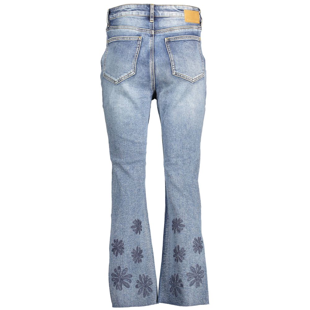 Blue Cotton Women Jeans - ventzia