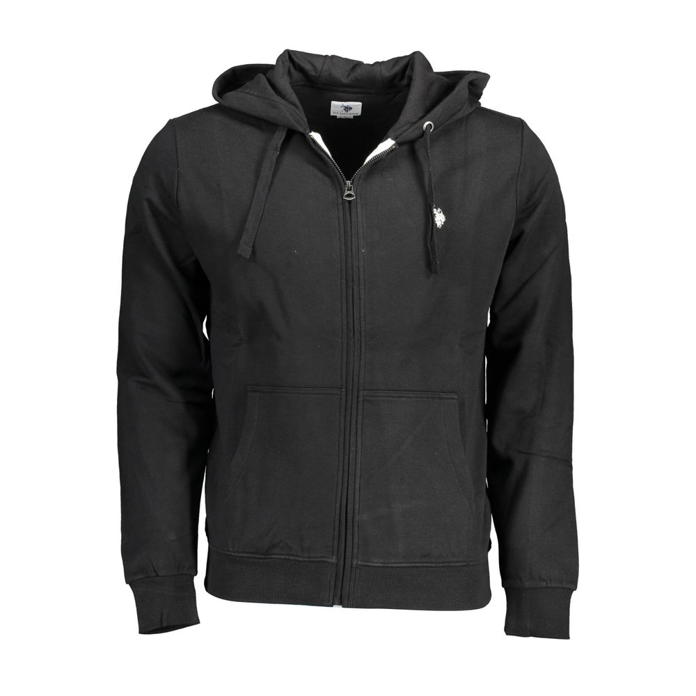 Black Cotton Men's Hoodie - ventzia