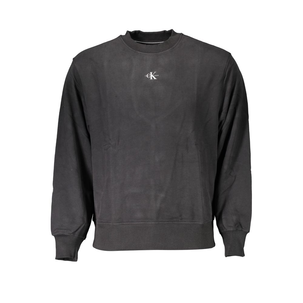 Black Cotton Men Sweatshirt - ventzia