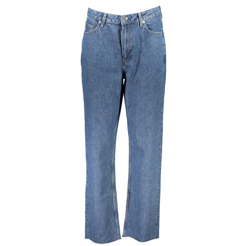 Blue Cotton Women Jeans - ventzia