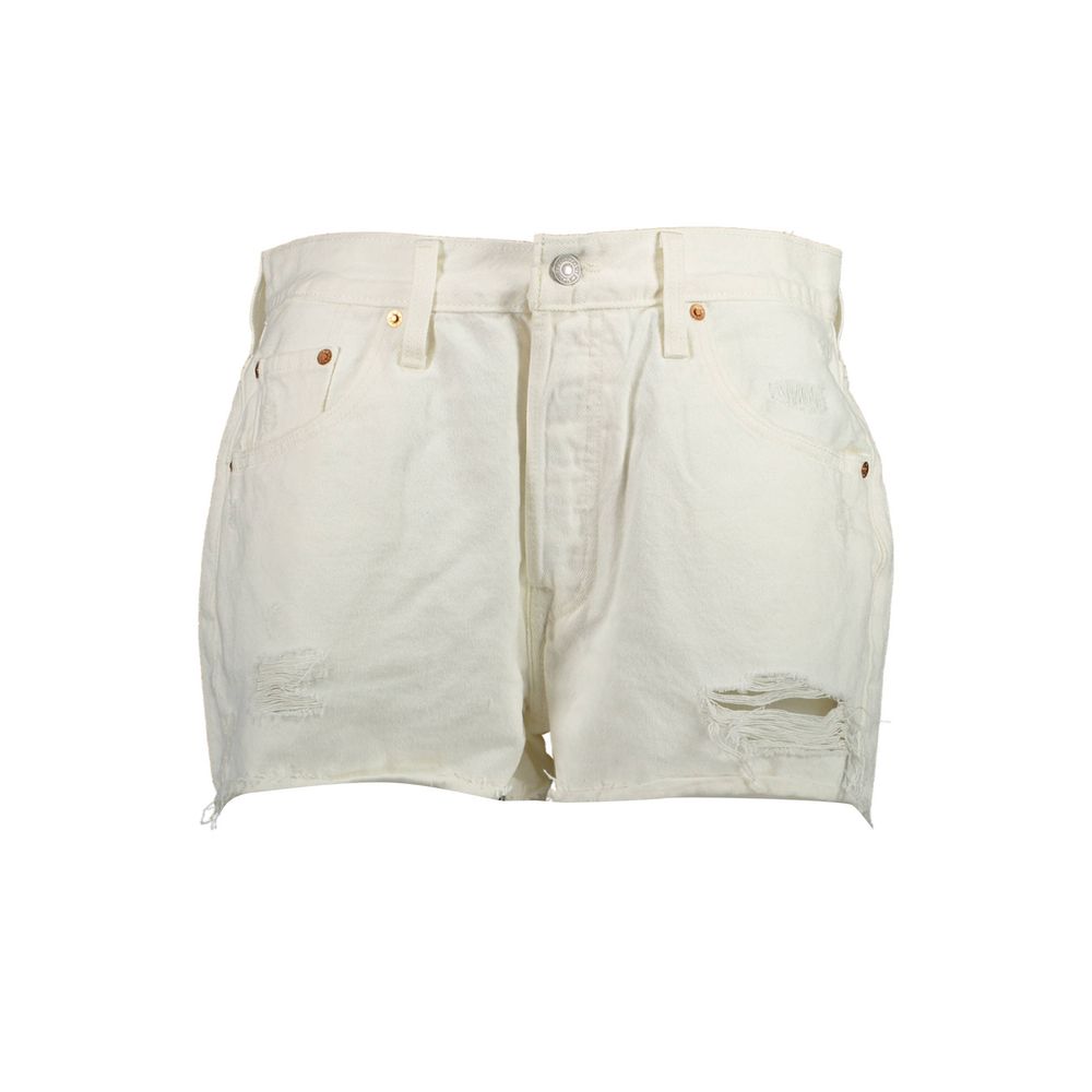 White Cotton Women's Shorts - ventzia