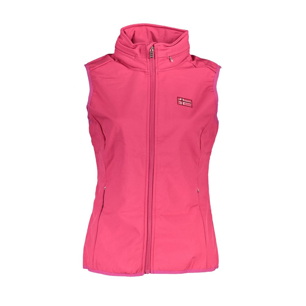 Pink Polyester Women Jacket - ventzia