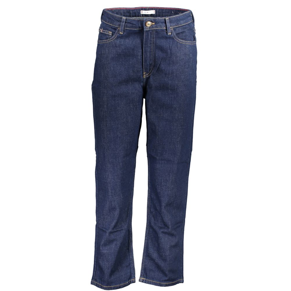 Blue Cotton Women Jeans - ventzia