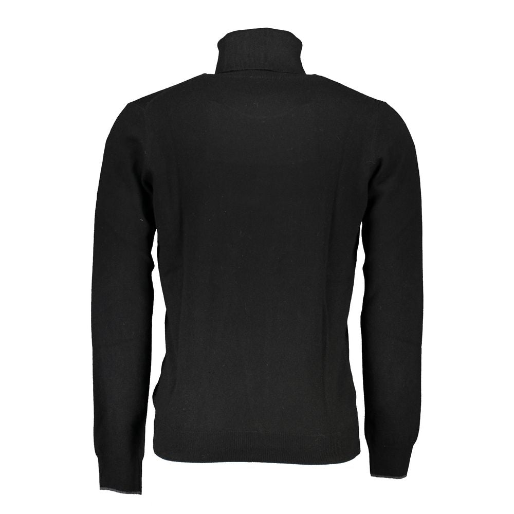 Black Poliammide Men Sweater - ventzia