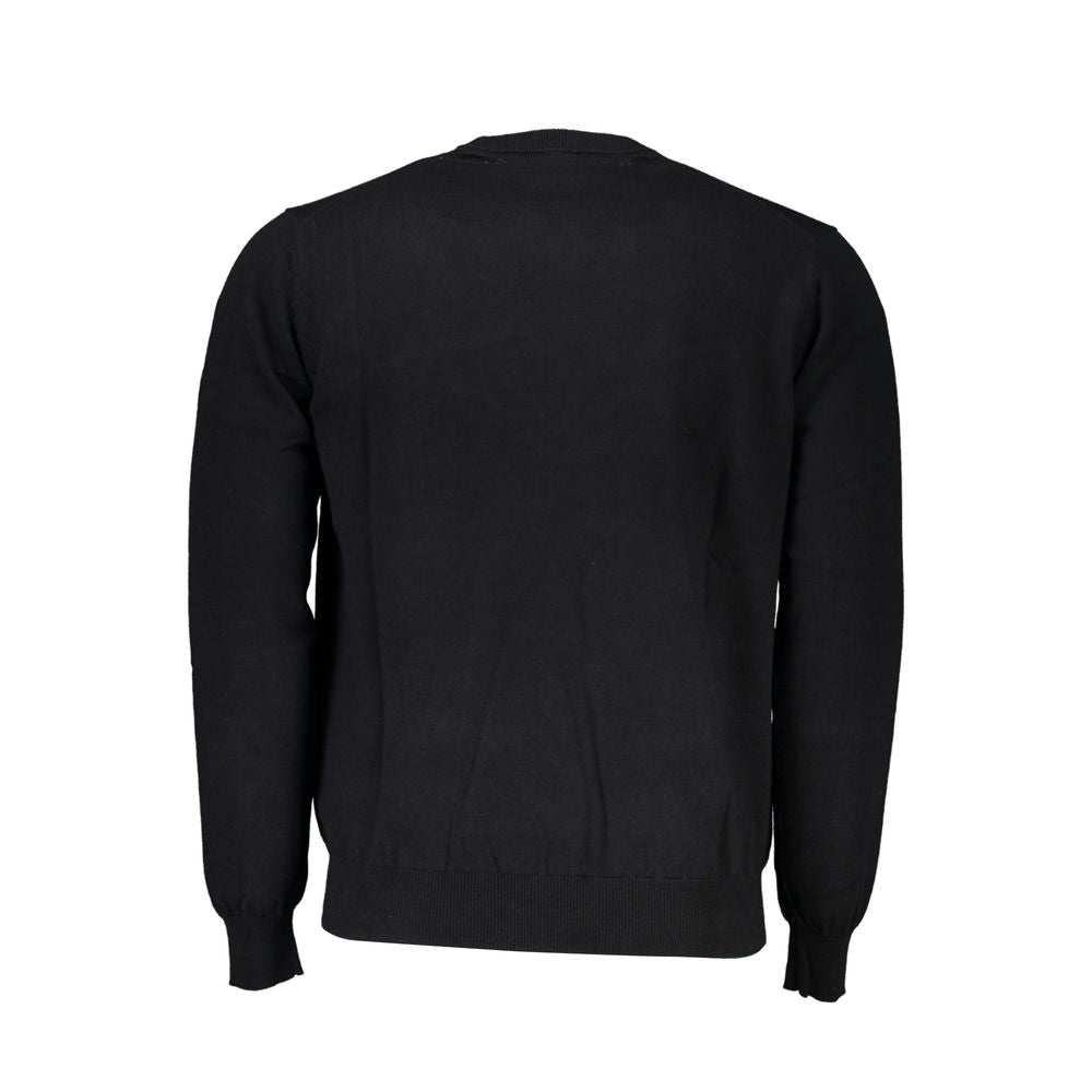 Black Cotton Men Sweater - ventzia