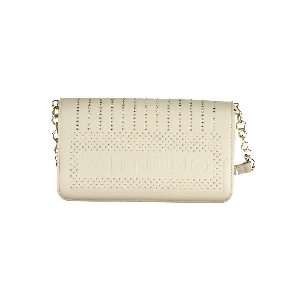 Bianco Polyurethane Women Handbag - ventzia