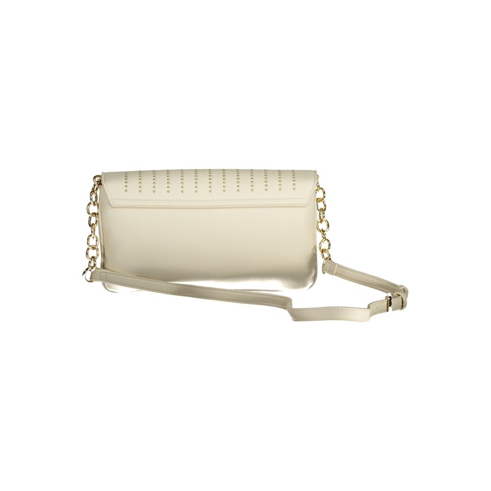 Bianco Polyurethane Women Handbag - ventzia