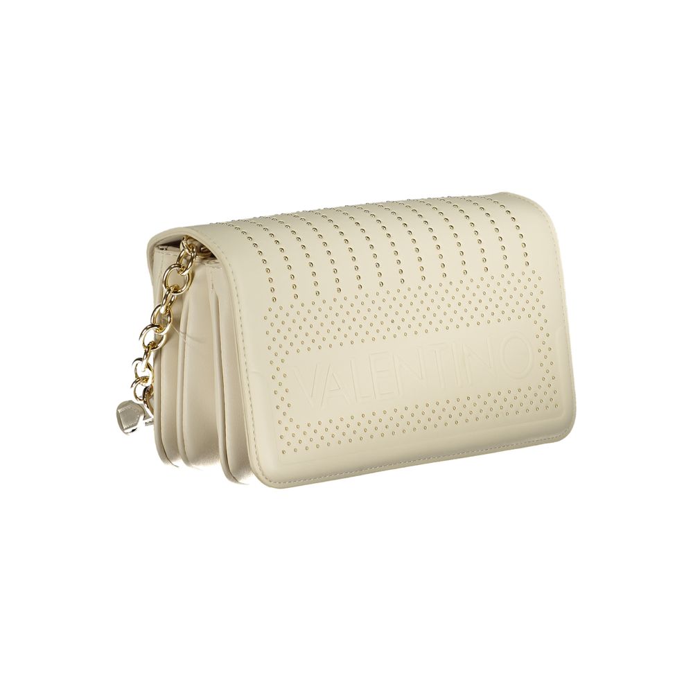 Bianco Polyurethane Women Handbag - ventzia