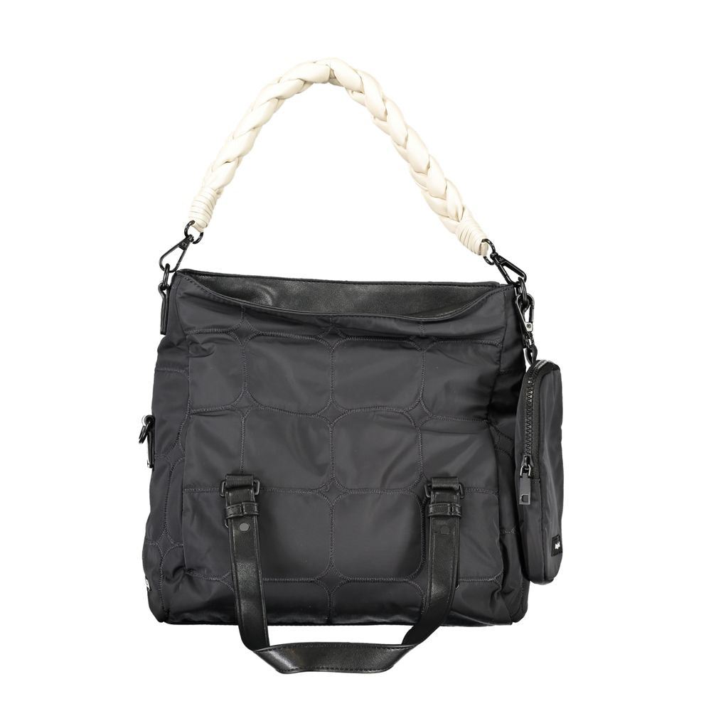 Black Polyester Women's Handbag - ventzia