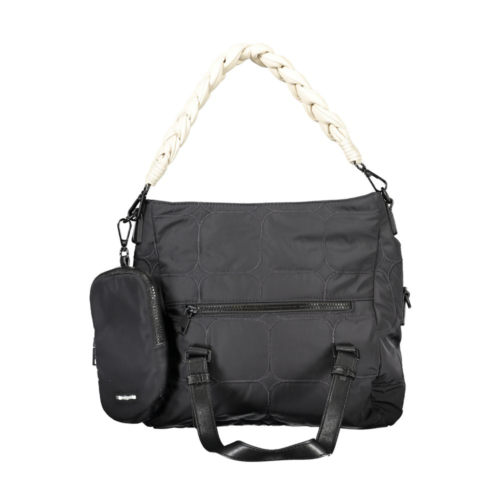 Black Polyester Women's Handbag - ventzia