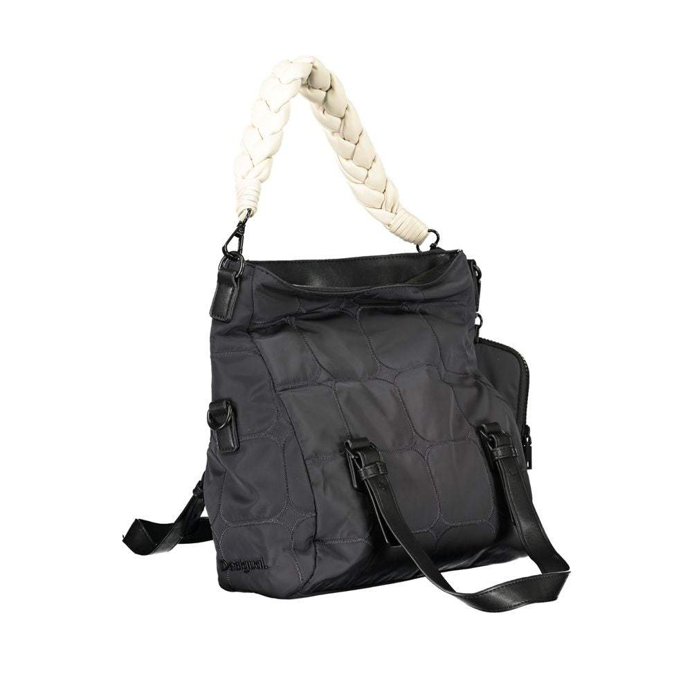 Black Polyester Women's Handbag - ventzia