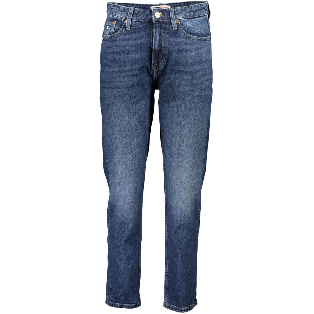 Blu Cotton Women Jeans Slim Ankle - ventzia