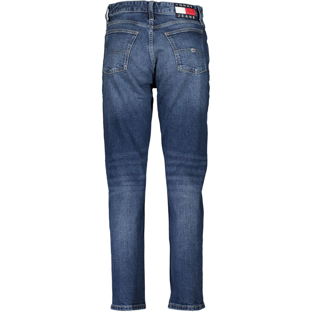 Blu Cotton Women Jeans Slim Ankle - ventzia