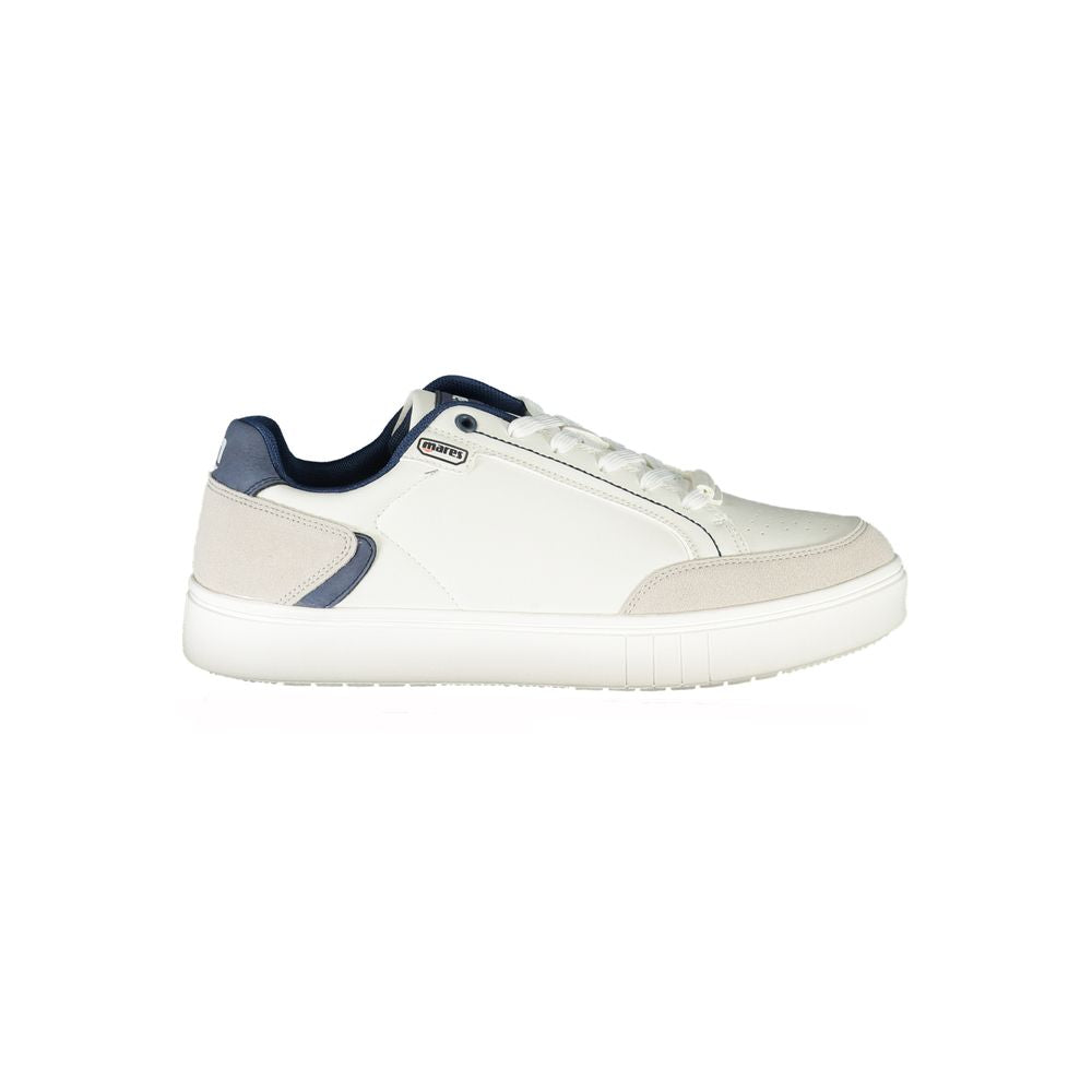 White Polyurethane Men Sneaker - ventzia