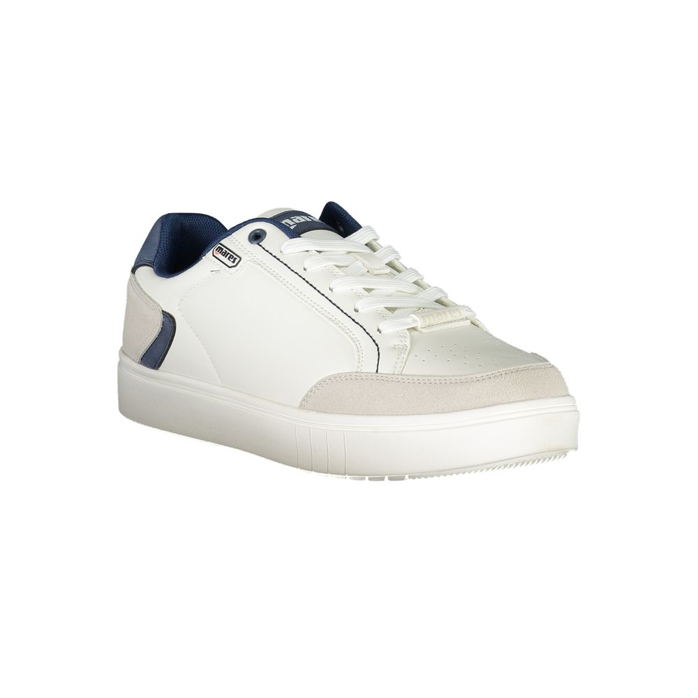 White Polyurethane Men Sneaker - ventzia