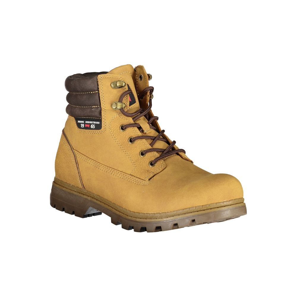 Yellow Polyurethane Men Boot - ventzia