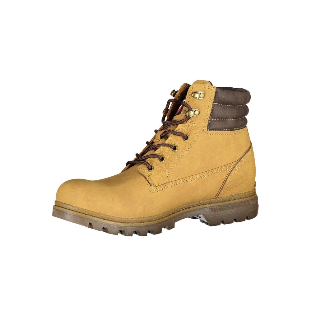 Yellow Polyurethane Men Boot - ventzia