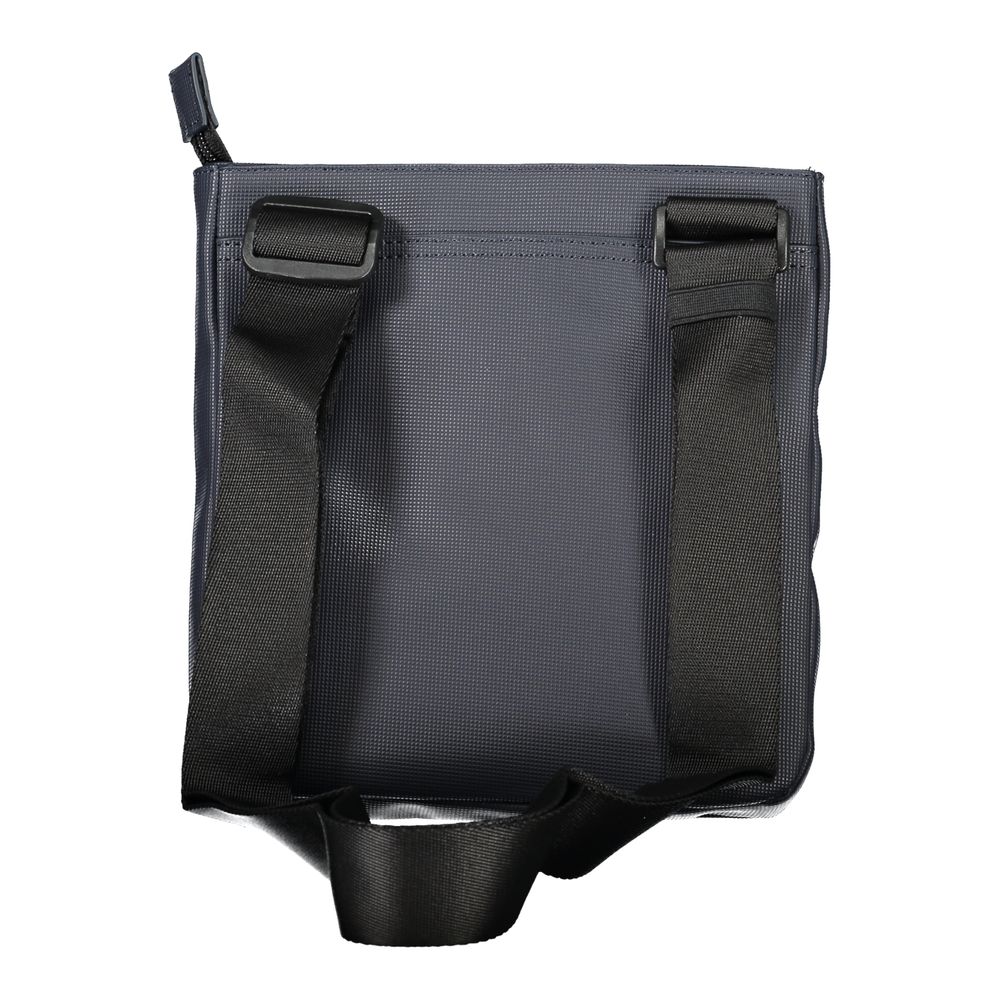 Navy Polyurethane Men's Shoulder Bag - ventzia