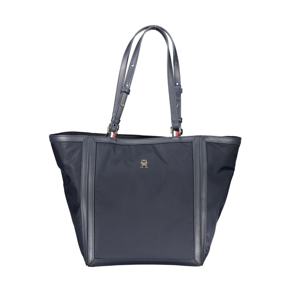 Blue Polyester Women Handbag - ventzia