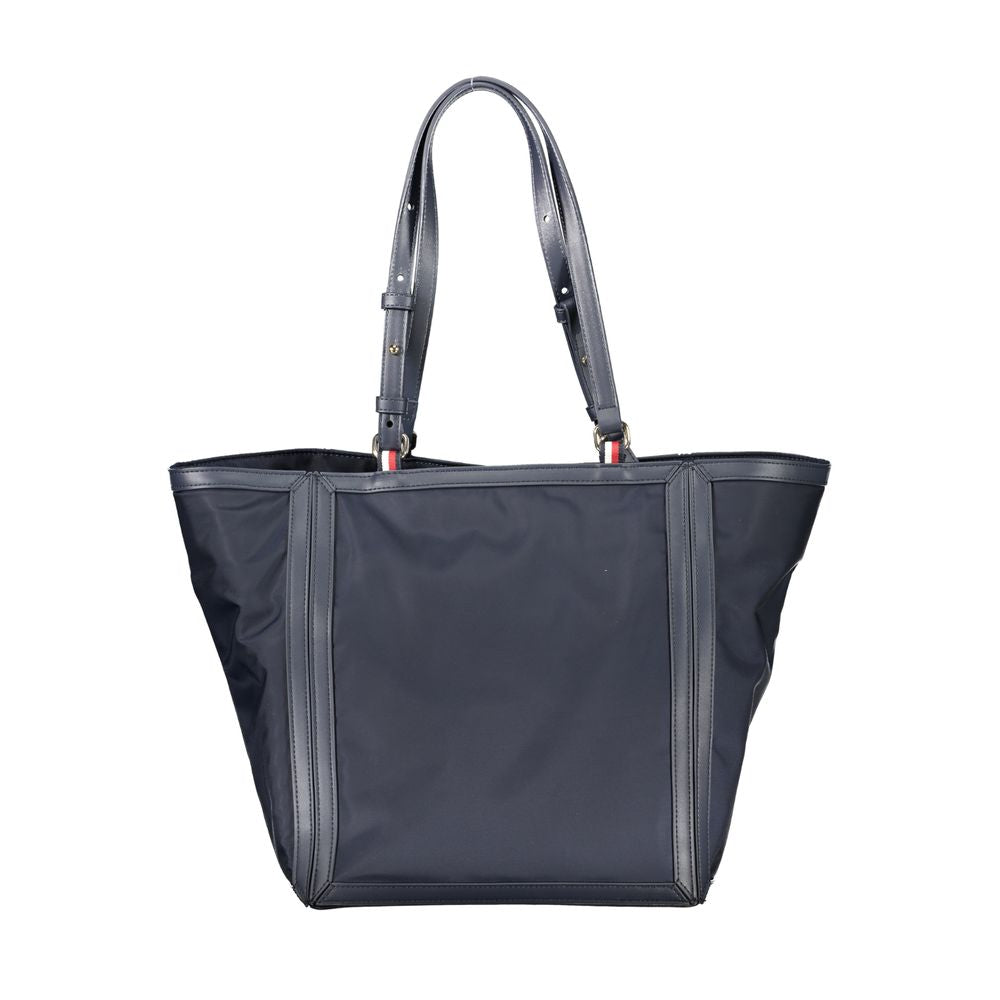 Blue Polyester Handbag - ventzia