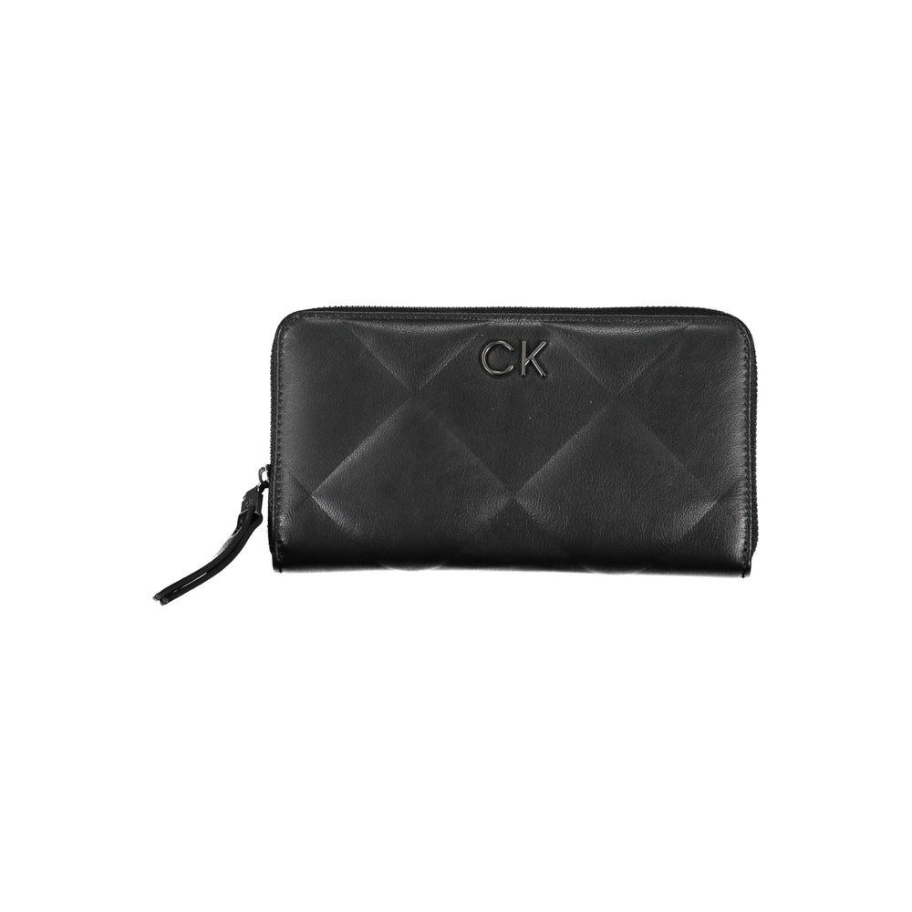 Black Polyester Women Wallet - ventzia