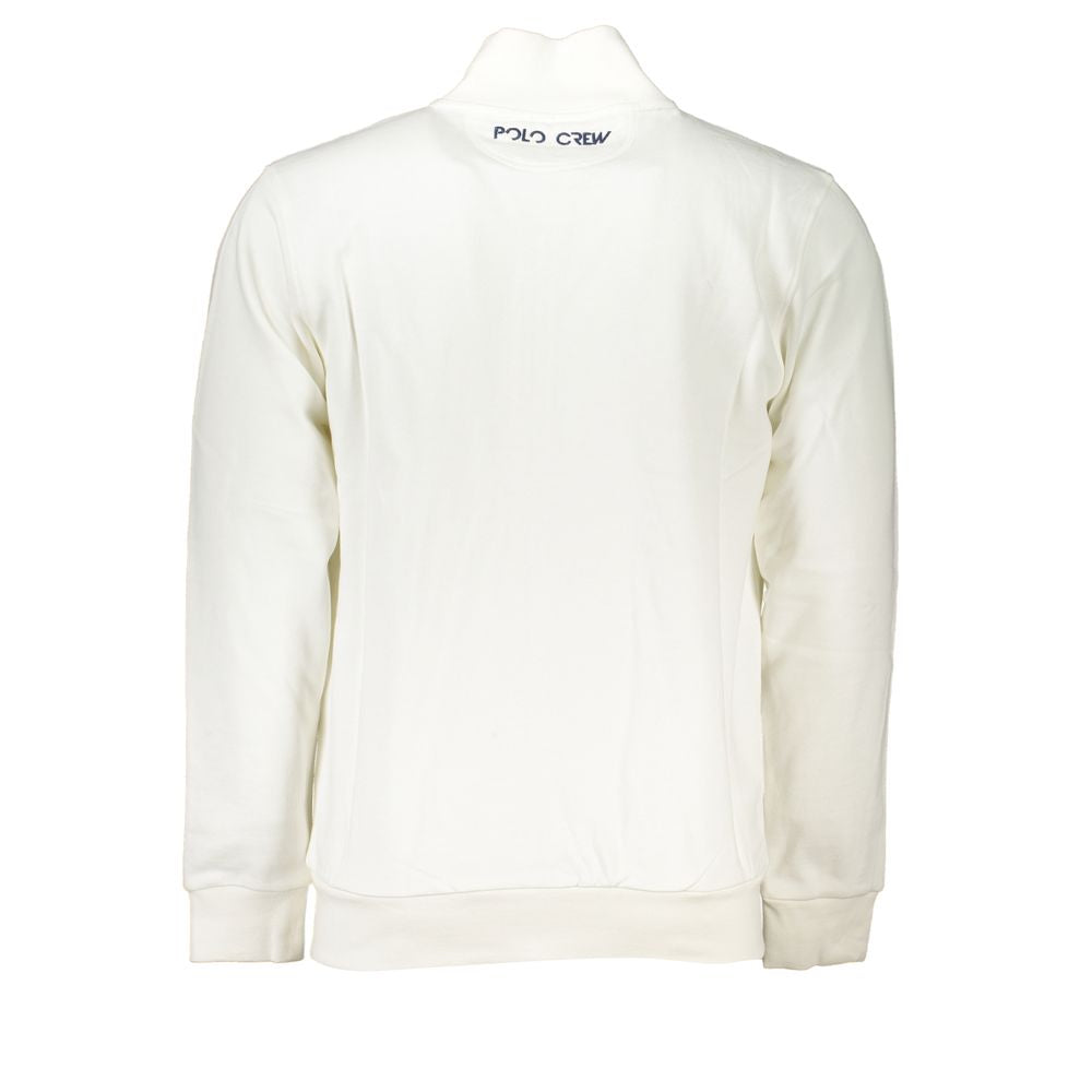 White Cotton Men Sweater - ventzia