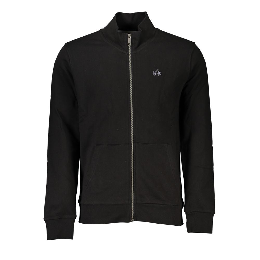 Black Cotton Men Sweatshirt - ventzia