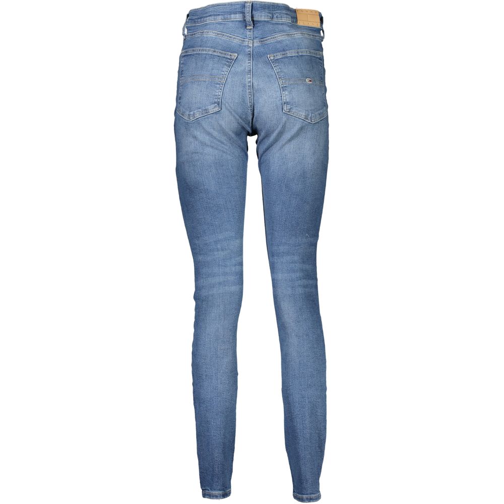 Blu Cotton Women Jeans - ventzia
