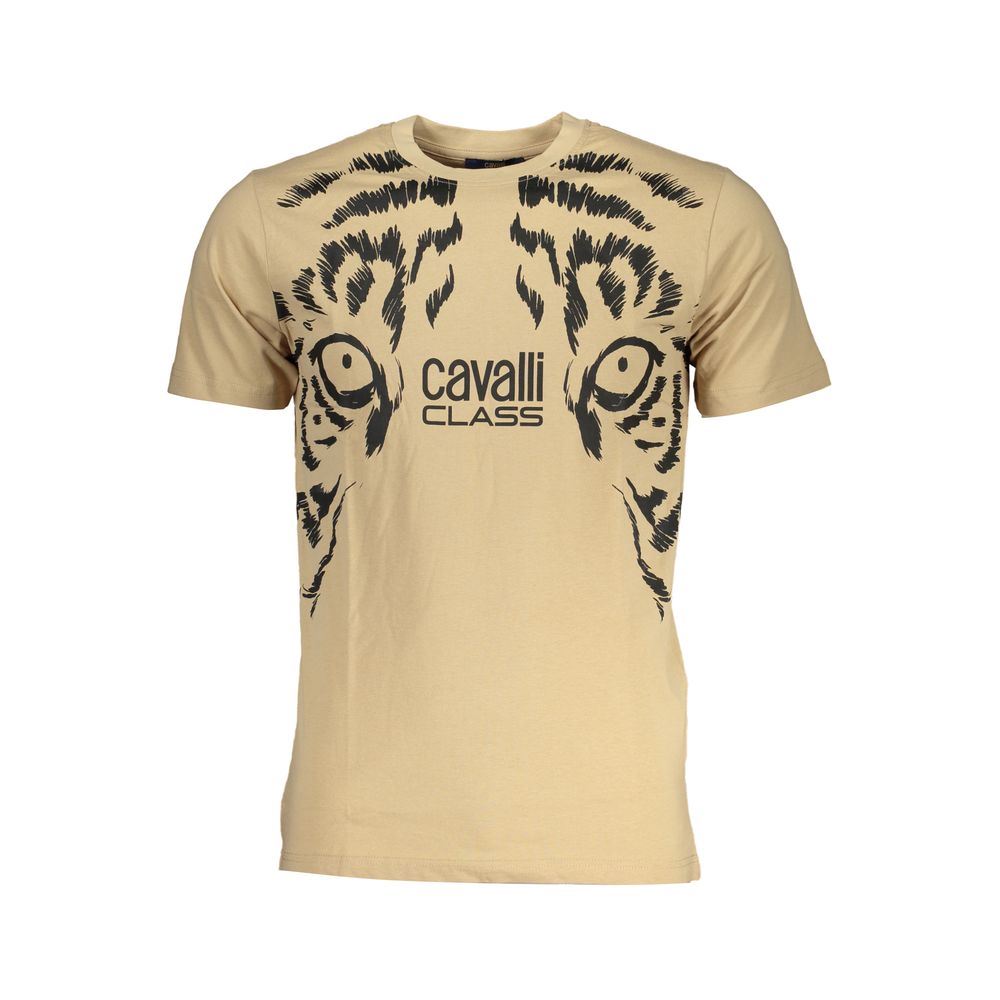 Beige Cotton Men's T-Shirt - ventzia