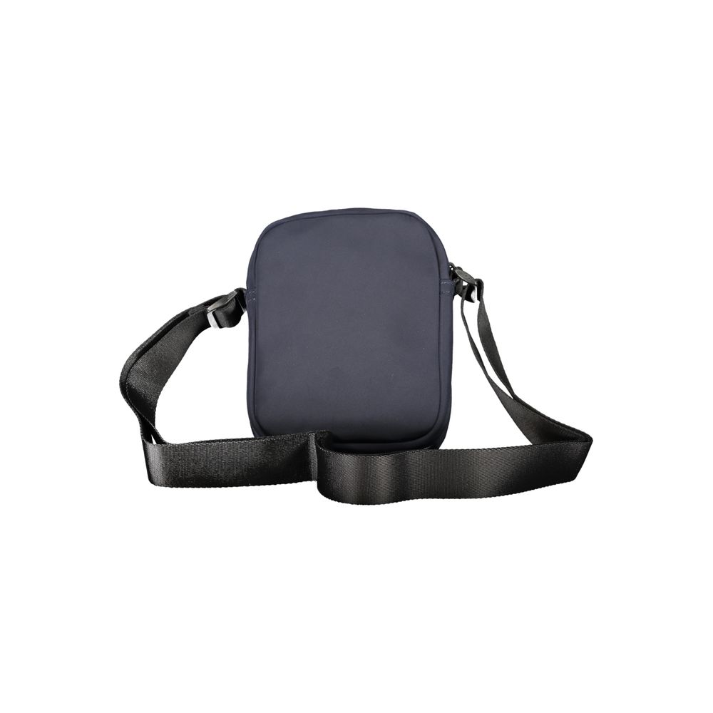 Blue Recycled Polyester Men Shoulder Bag - ventzia