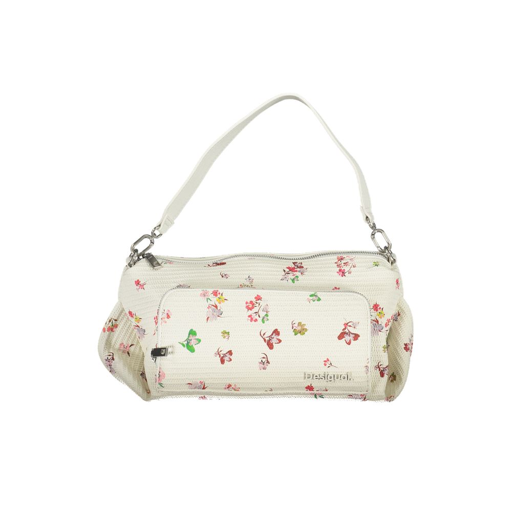 White Polyurethane Women Handbag - ventzia