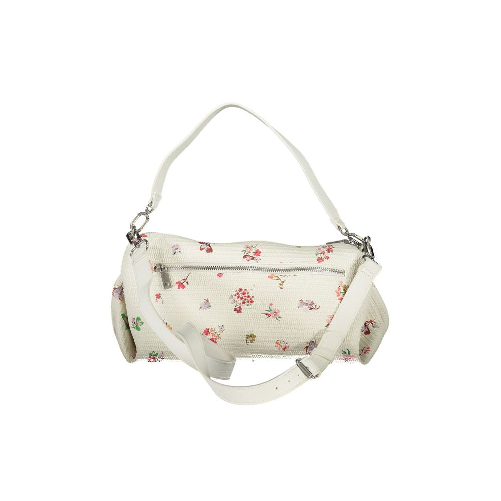 White Polyurethane Women Handbag - ventzia