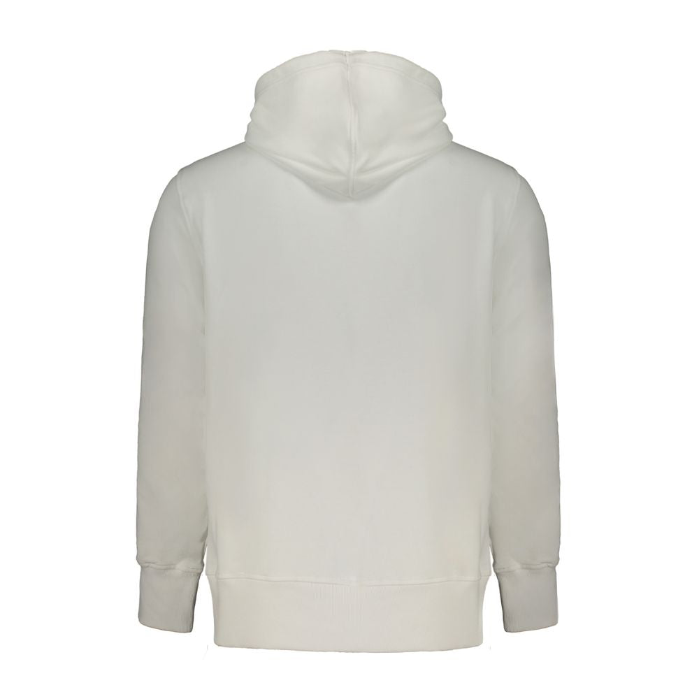 White Cotton Men's Hooded Sweatshirt - ventzia