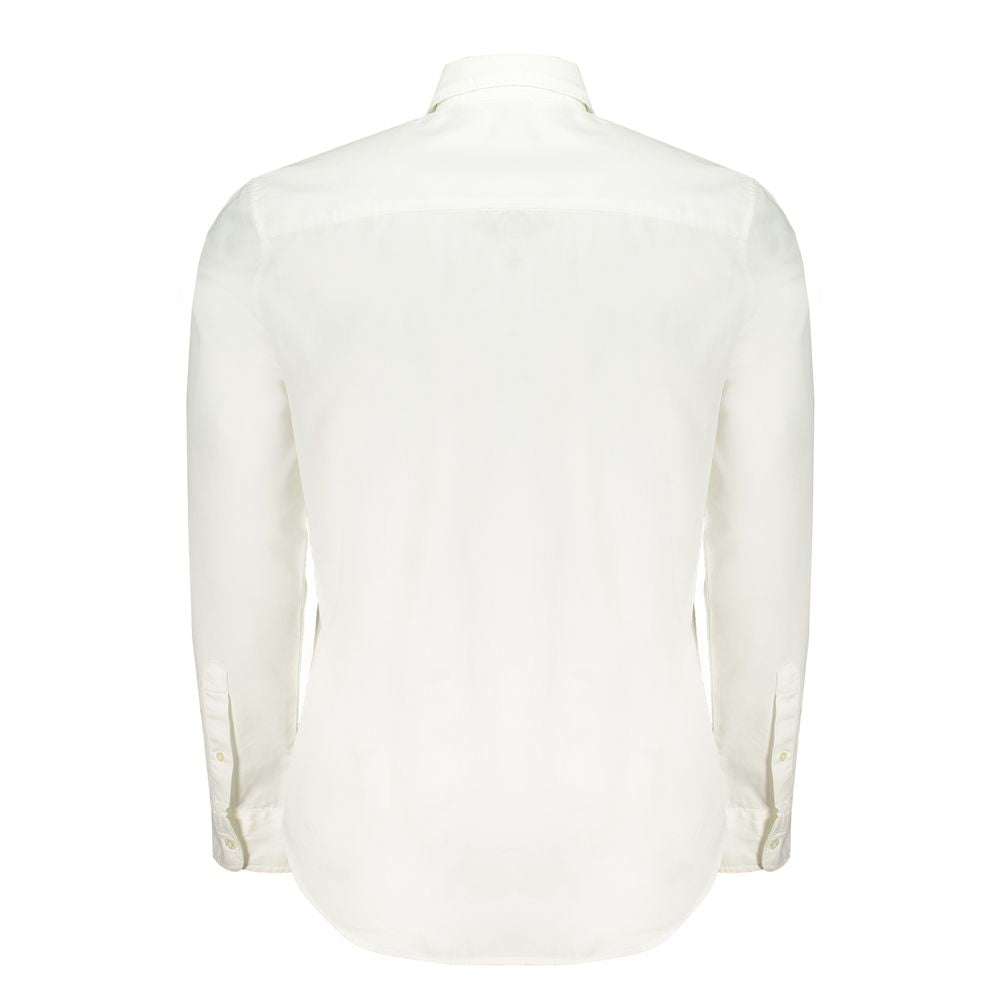 White Cotton Men Shirt - ventzia