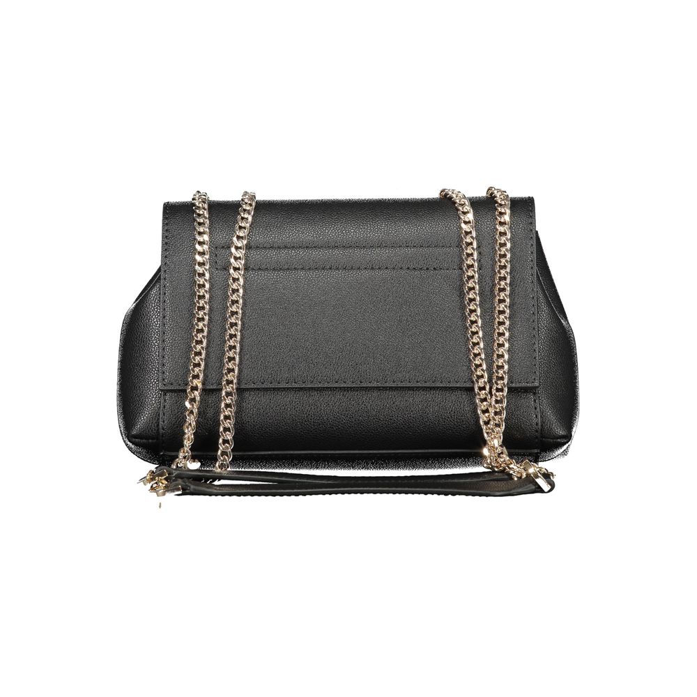 Black Polyurethane Women Handbag - ventzia