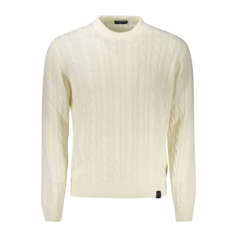 White Wool Men Sweater - ventzia