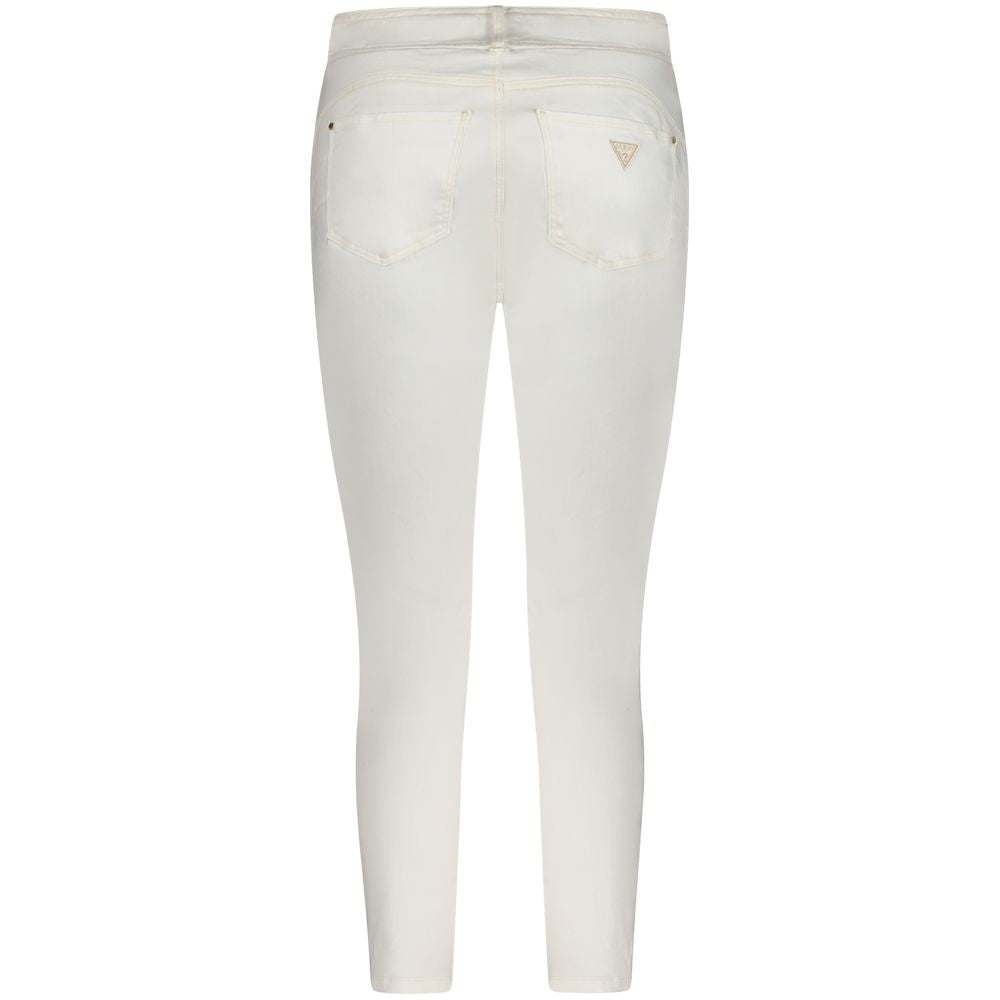 White Cotton Women's Skinny Jean - ventzia