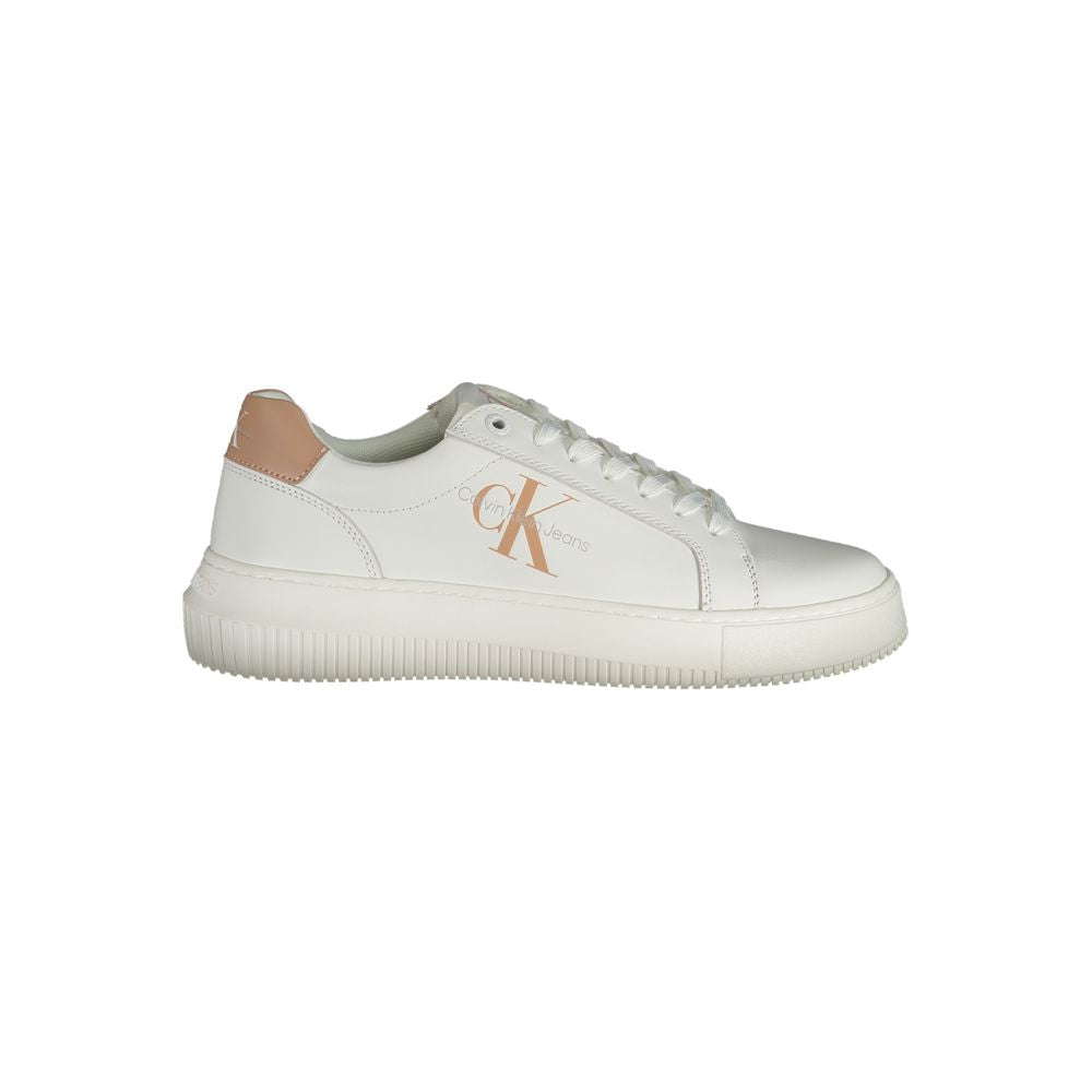 White Leather Women Sneaker - ventzia