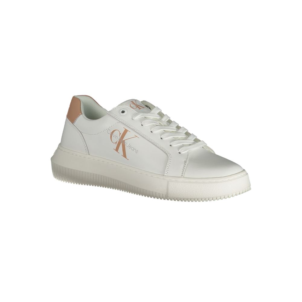 White Leather Women Sneaker - ventzia
