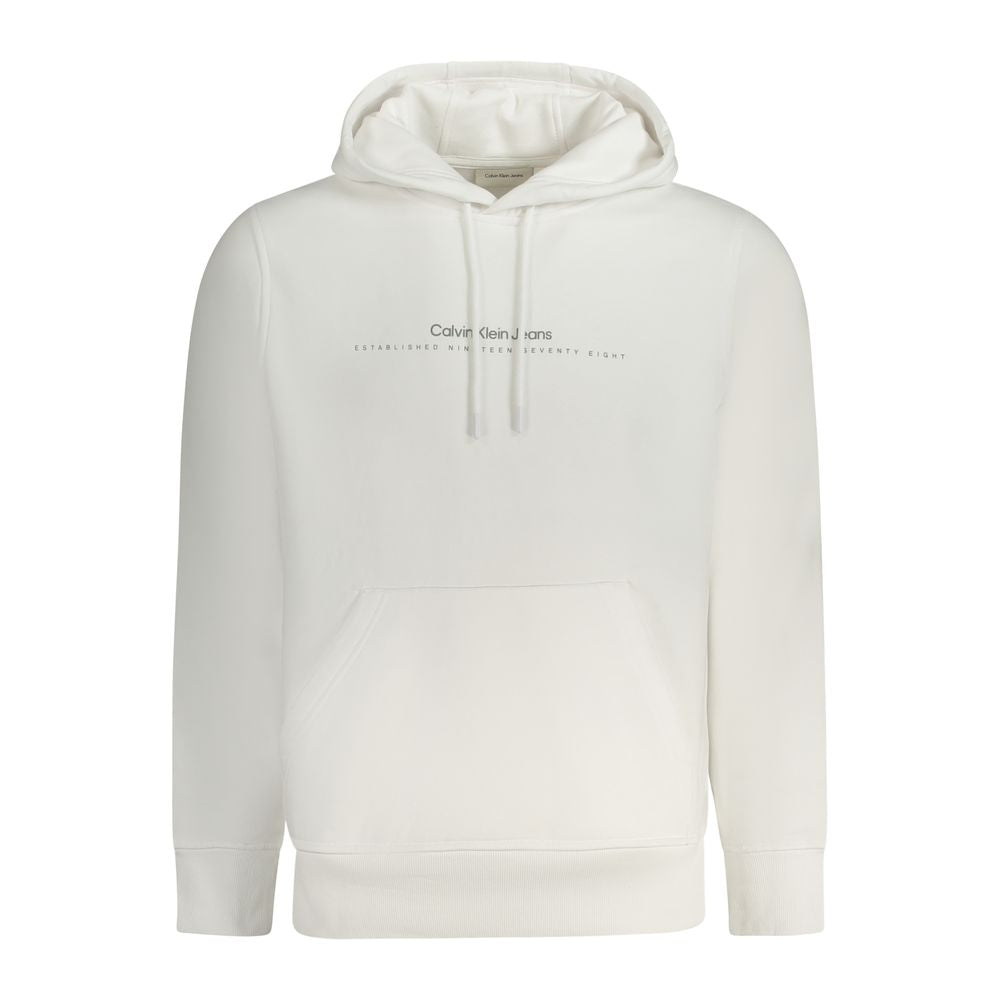 White Cotton Men's Sweatshirt - ventzia
