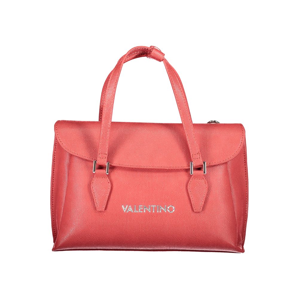 Red Polyurethane Women Handbag - ventzia