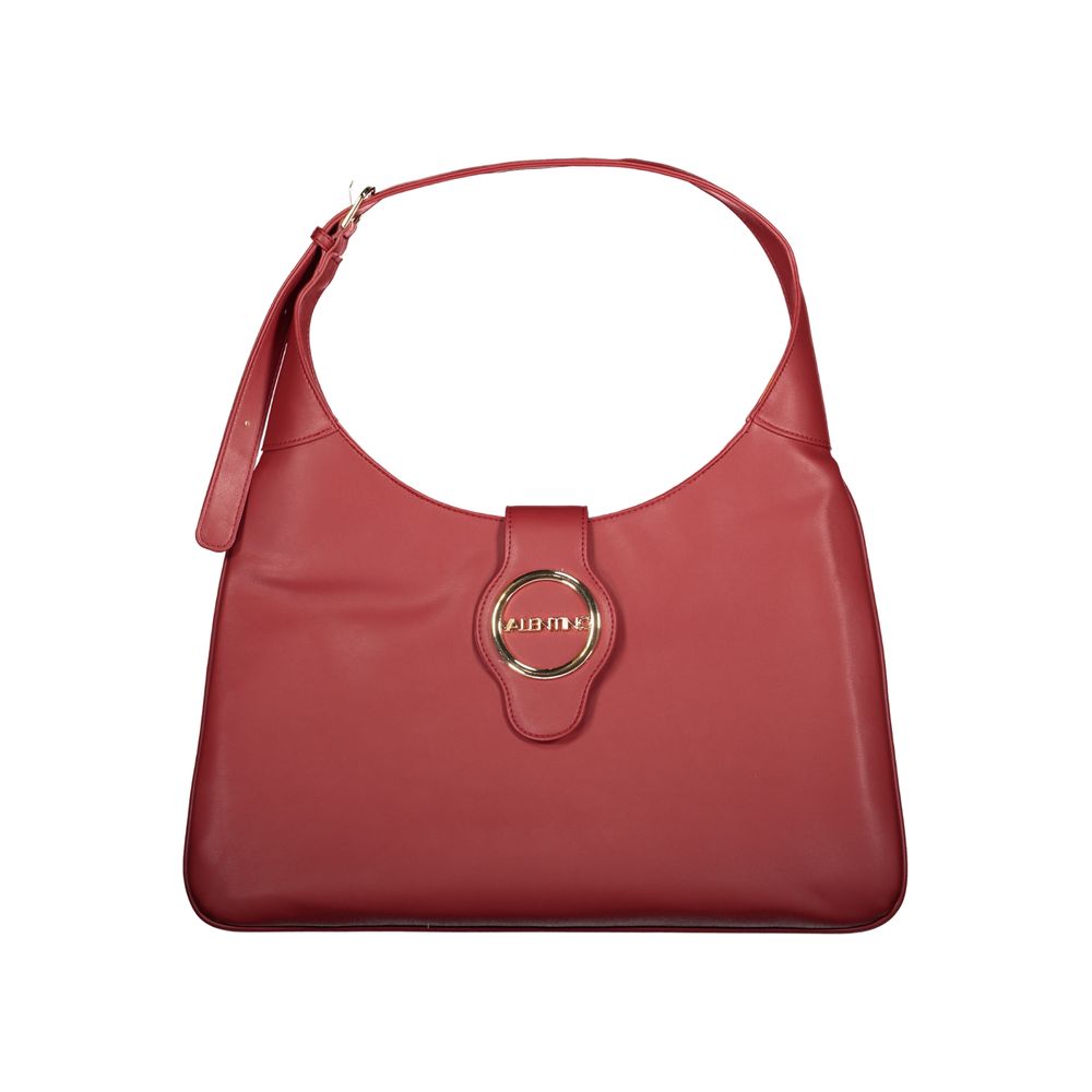 Red Polyurethane Women Handbag - ventzia