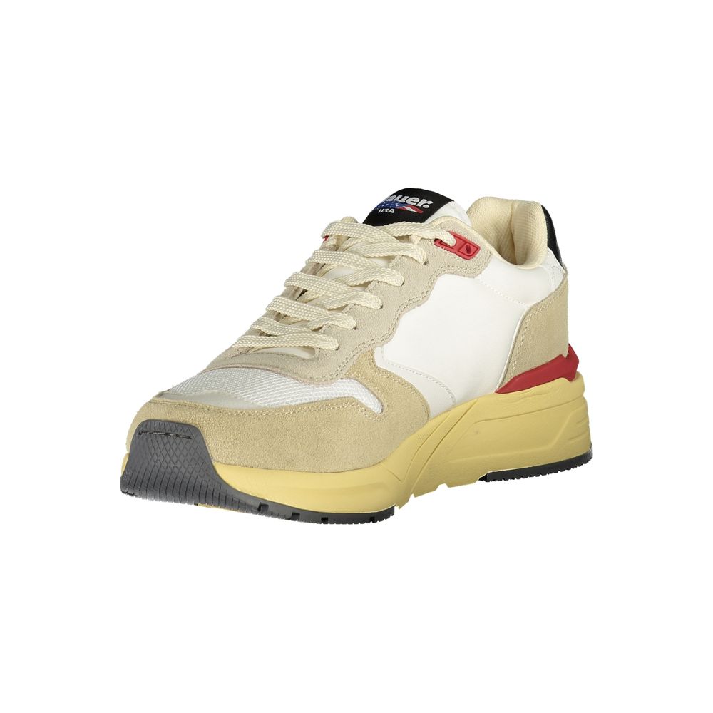Beige Polyurethane Men Sneaker - ventzia